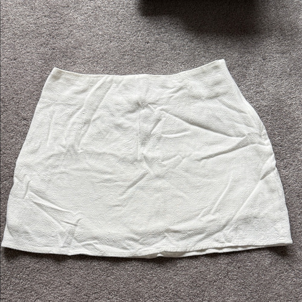 Princess Polly White Mini linen Skirt